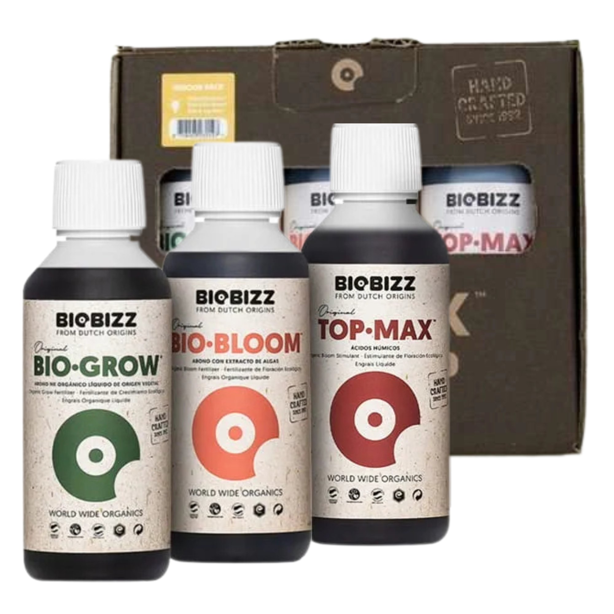 Zestaw Bio Grow + Bio Bloom + Top Max – BioBizz – 3×250 ml