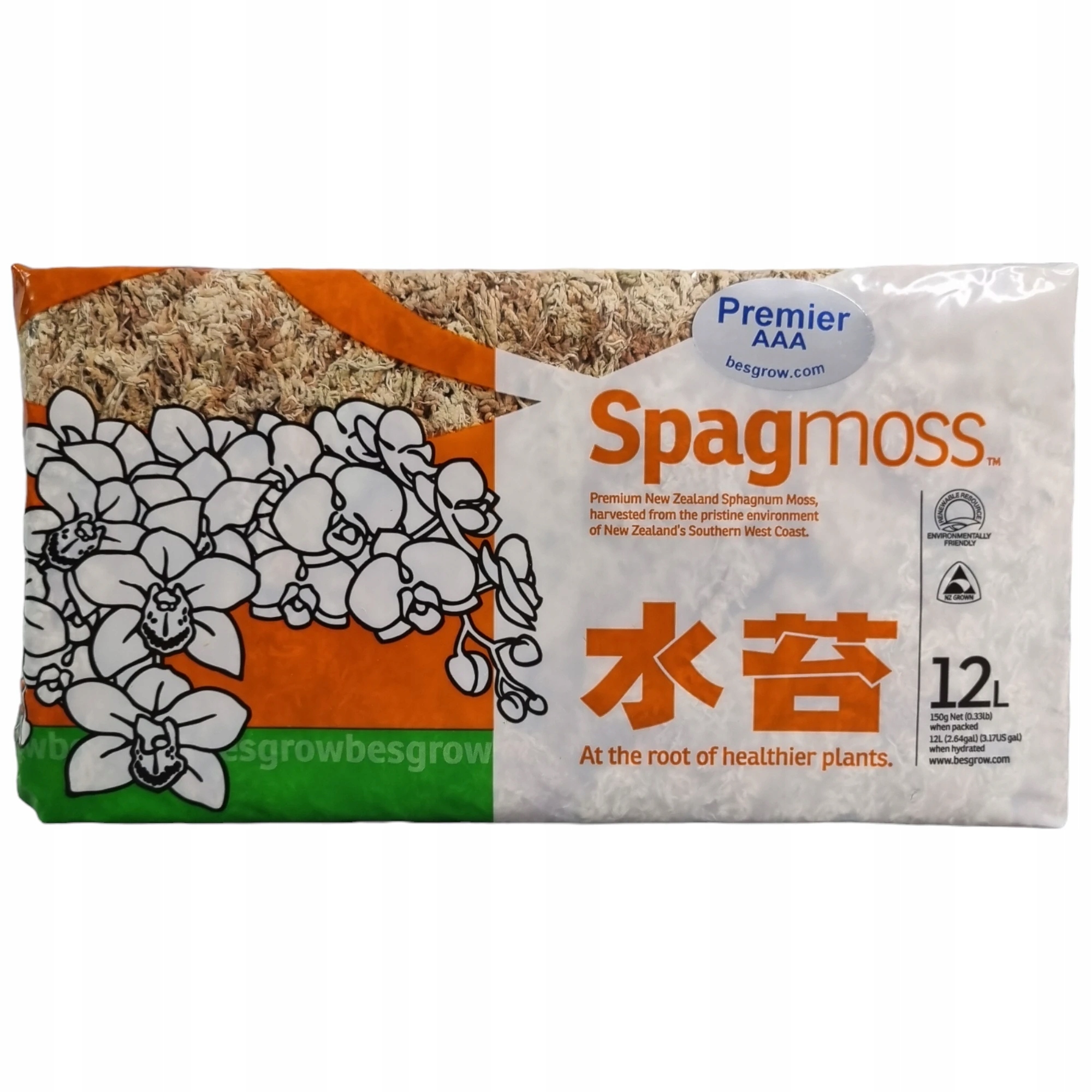 Mech Besgrow Sphagnum Sphagmoss Premier AAA – 150 g 12 litrów